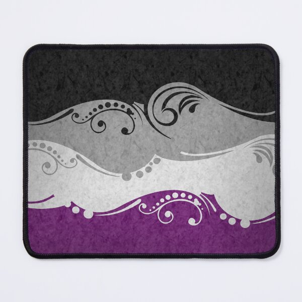 Item preview, Fancy Swooped and Swirled Asexual Pride Flag Background designed and sold by LiveLoudGraphic.