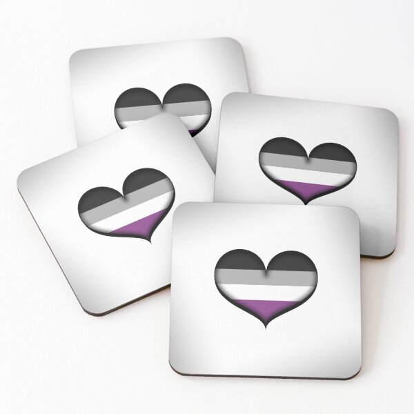 Item preview, Large Vector Heart in Asexual Pride Flag Colors designed and sold by LiveLoudGraphic.