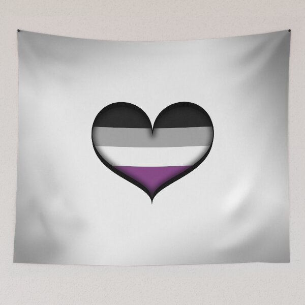 Item preview, Large Vector Heart in Asexual Pride Flag Colors designed and sold by LiveLoudGraphic.