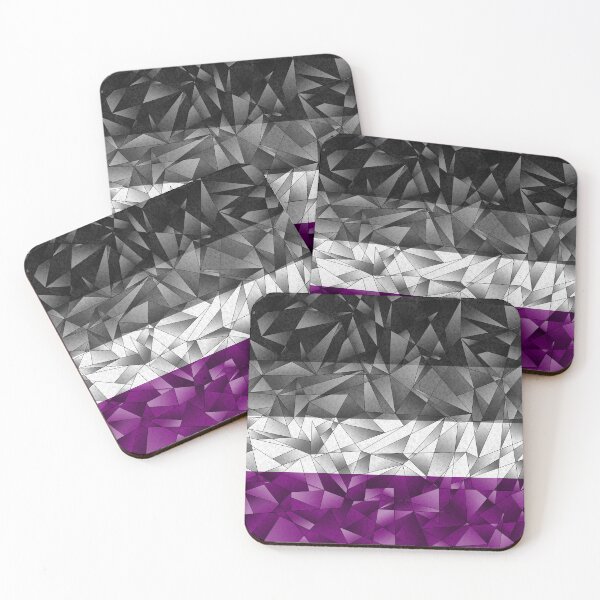 Item preview, Abstract Fractal Triangles Asexual Pride Flag Pattern designed and sold by LiveLoudGraphic.