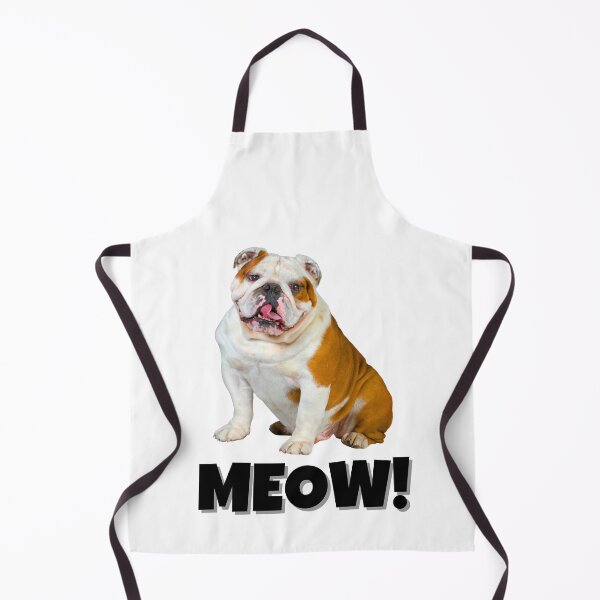 Item preview, Funny English Bulldog Saying "MEOW!" – Hilarious Dog Meme designed and sold by Fredster1966.