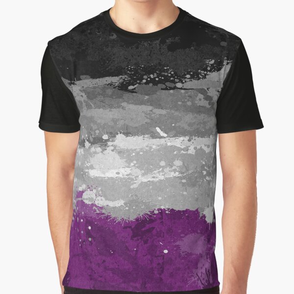 Item preview, Abstract Paint Splatter Asexual Pride Flag Pattern designed and sold by LiveLoudGraphic.