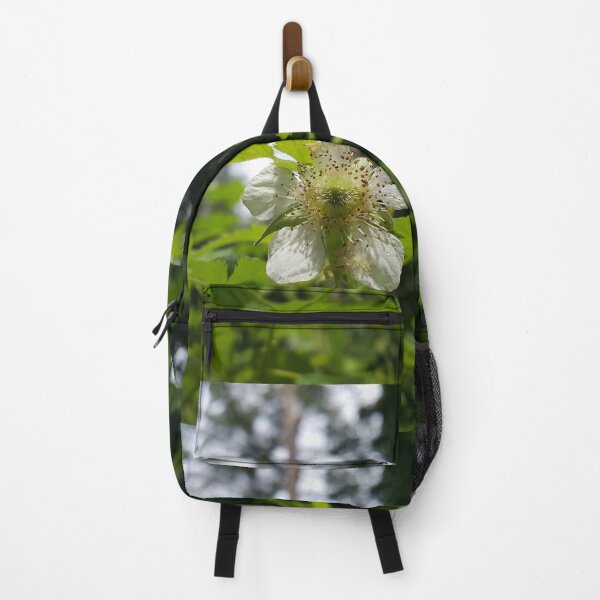 Item preview, White spider (Goldenrod spider) on white flower (Rubus rosifolius) ||  Flower Photography designed and sold by Yusuf-Design.