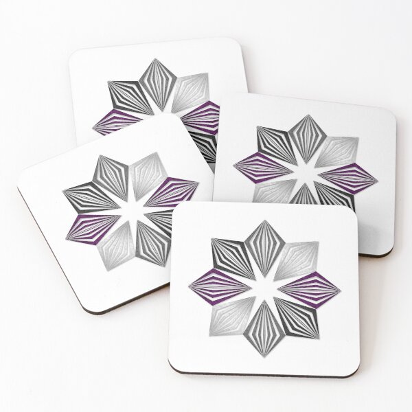 Item preview, Asexual Pride Flag Colored Geometric Starburst designed and sold by LiveLoudGraphic.