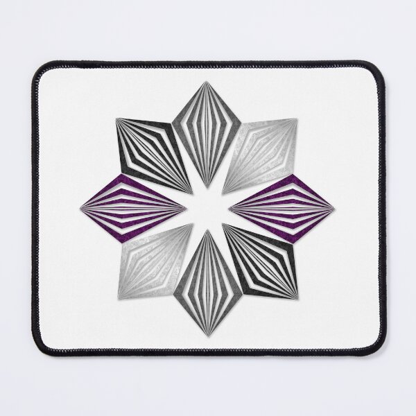 Item preview, Asexual Pride Flag Colored Geometric Starburst designed and sold by LiveLoudGraphic.