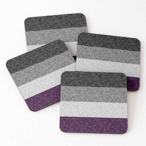 Item preview, Seamless Repeating Asexual Pride Pixel Flag Background designed and sold by LiveLoudGraphic.