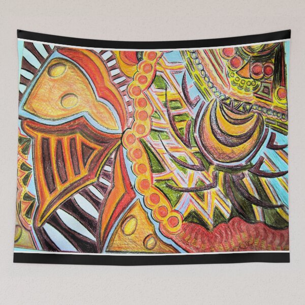Item preview, Spider in its Web Abstract Hand Drawn designed and sold by kel72.