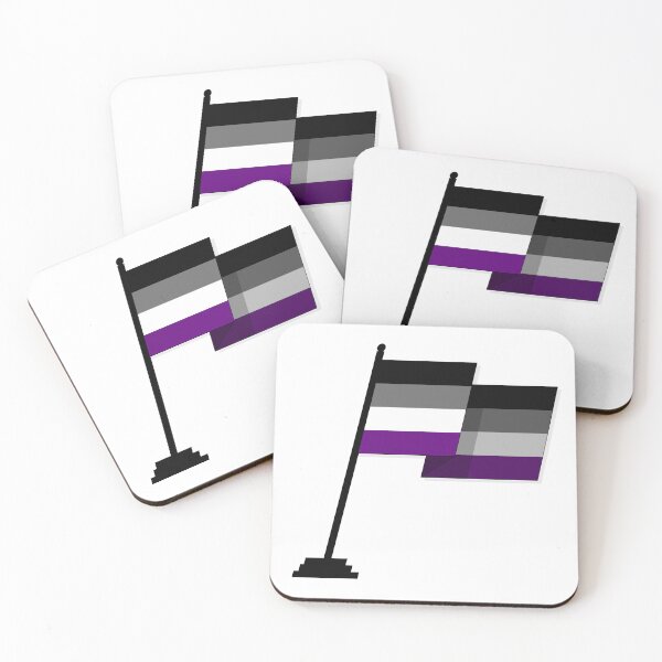Item preview, Large Waving Flag in Asexual Pride Flag Colors designed and sold by LiveLoudGraphic.