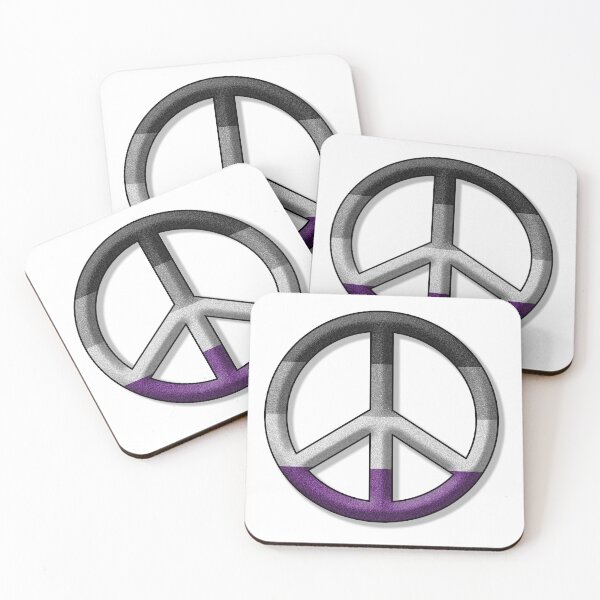 Item preview, Peace Pride design in Asexual pride flag colors designed and sold by LiveLoudGraphic.