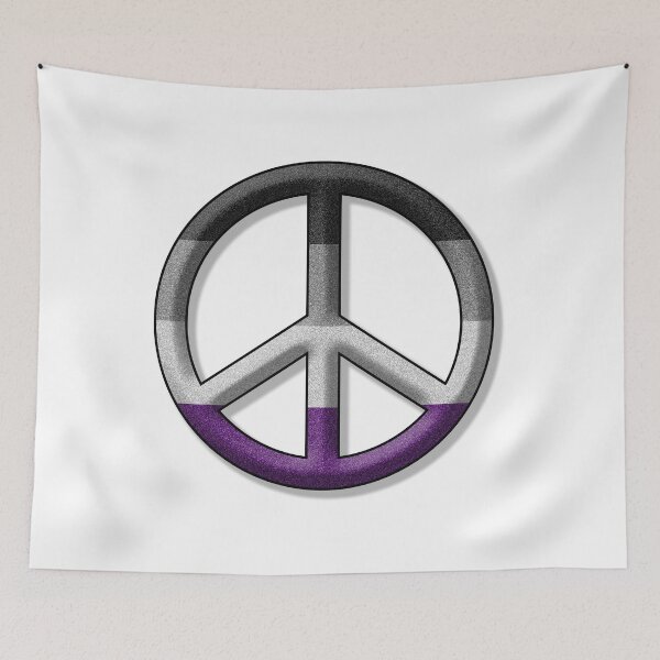 Item preview, Peace Pride design in Asexual pride flag colors designed and sold by LiveLoudGraphic.