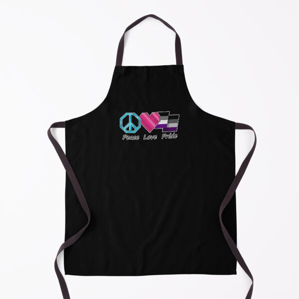 Item preview, Peace, Love, and Pride design in Asexual pride flag colors designed and sold by LiveLoudGraphic.