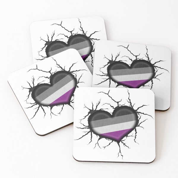 Item preview, Asexual Heart Thrown into Cracked surface designed and sold by LiveLoudGraphic.