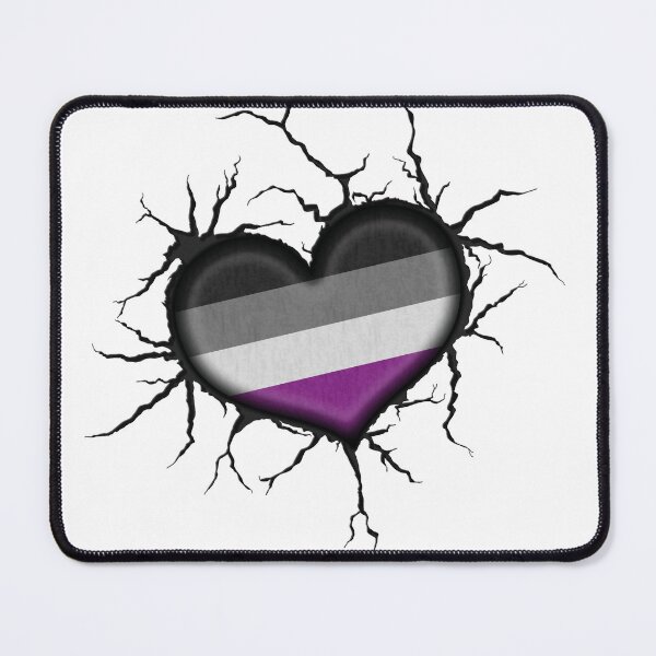 Item preview, Asexual Heart Thrown into Cracked surface designed and sold by LiveLoudGraphic.