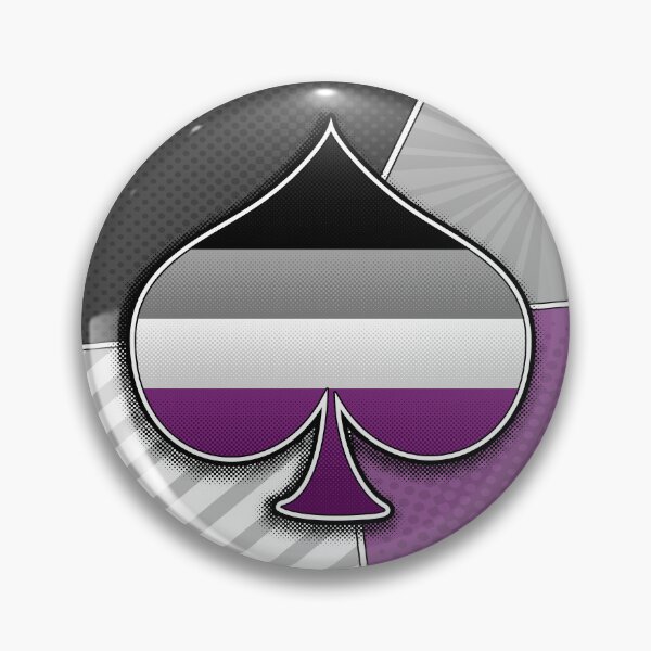 Item preview, Halftone Asexual Pride Ace Symbol with Flag Background designed and sold by LiveLoudGraphic.