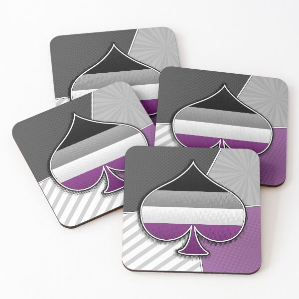 Item preview, Halftone Asexual Pride Ace Symbol with Flag Background designed and sold by LiveLoudGraphic.