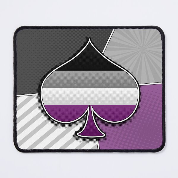 Item preview, Halftone Asexual Pride Ace Symbol with Flag Background designed and sold by LiveLoudGraphic.