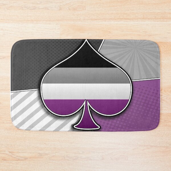 Item preview, Halftone Asexual Pride Ace Symbol with Flag Background designed and sold by LiveLoudGraphic.