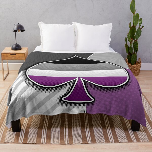 Item preview, Halftone Asexual Pride Ace Symbol with Flag Background designed and sold by LiveLoudGraphic.