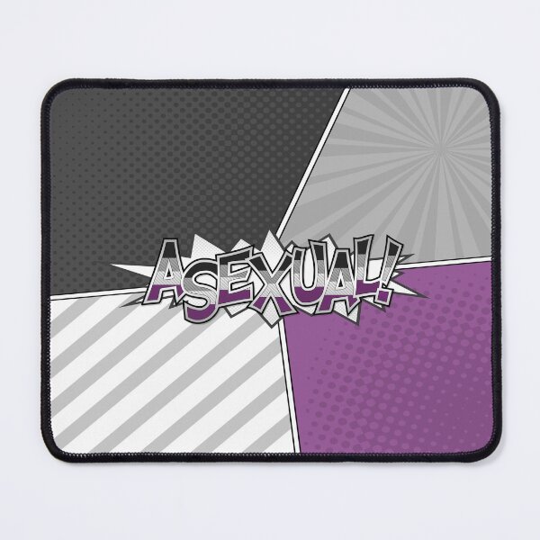 Item preview, Halftone Asexual Pride Typography with Flag Background designed and sold by LiveLoudGraphic.