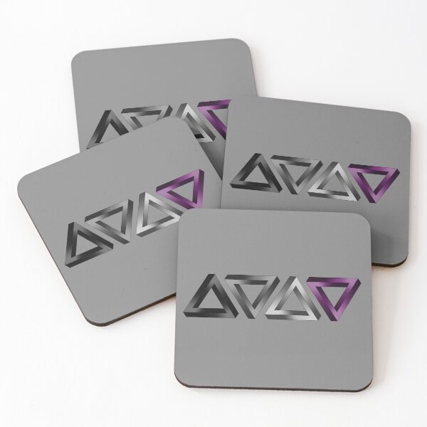 Item preview, Asexual Pride Flag Colored Twisted Triangles Optical Illusions designed and sold by LiveLoudGraphic.