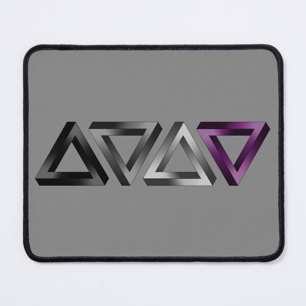 Item preview, Asexual Pride Flag Colored Twisted Triangles Optical Illusions designed and sold by LiveLoudGraphic.