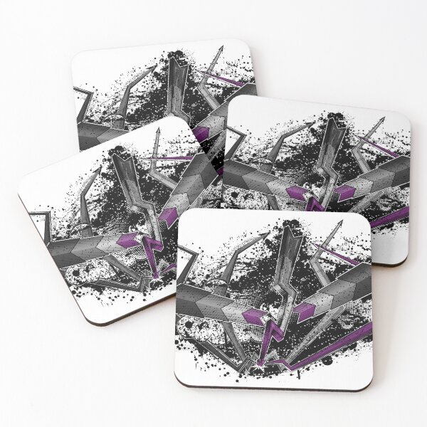 Item preview, Grunge Asexual Pride Graffiti Lightning and Arrows designed and sold by LiveLoudGraphic.