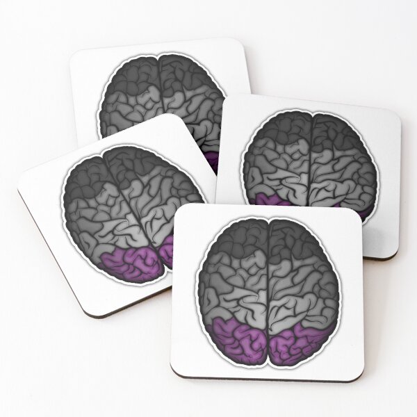 Item preview, Large Asexual Pride Flag Colored Brain Vector designed and sold by LiveLoudGraphic.