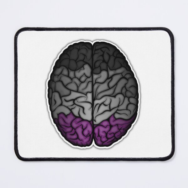 Item preview, Large Asexual Pride Flag Colored Brain Vector designed and sold by LiveLoudGraphic.