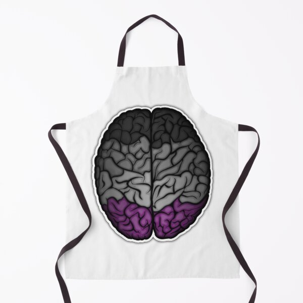 Item preview, Large Asexual Pride Flag Colored Brain Vector designed and sold by LiveLoudGraphic.