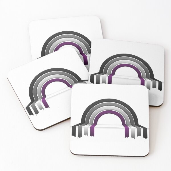 Item preview, Asexual Pride Flag 3D Drip Rainbow Design designed and sold by LiveLoudGraphic.