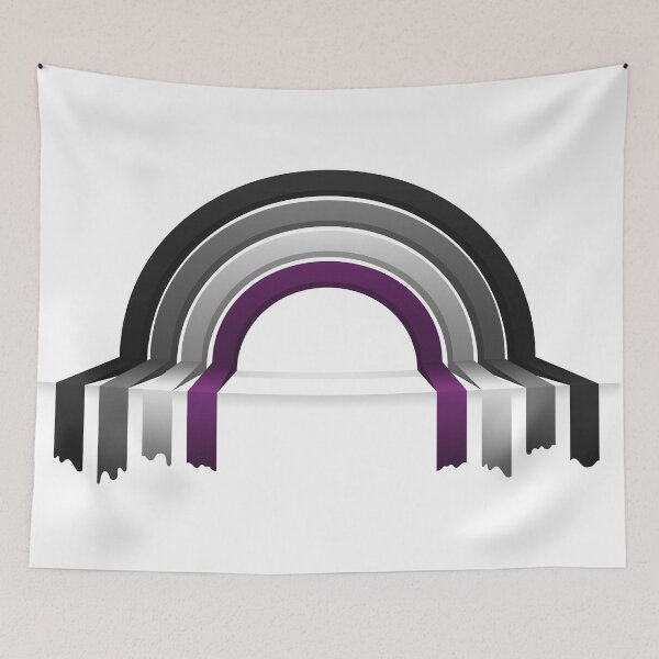 Item preview, Asexual Pride Flag 3D Drip Rainbow Design designed and sold by LiveLoudGraphic.