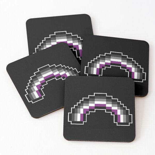Item preview, Pixel Rainbow Design in Asexual Pride Flag Colors designed and sold by LiveLoudGraphic.