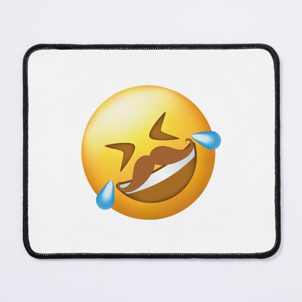 Item preview, Funny Emoji Hilarious Mustache Emoji with Tears of Joy Funny Laughing Face Cartoon Art designed and sold by myfavoritesm4.