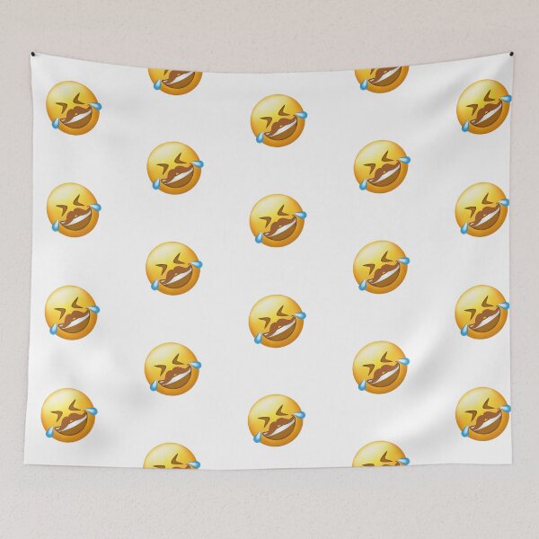 Item preview, Funny Emoji Hilarious Mustache Emoji with Tears of Joy Funny Laughing Face Cartoon Art designed and sold by myfavoritesm4.