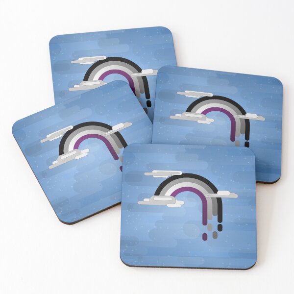 Item preview, Asexual Pride Flag Minimalist Drip Rainbow Design designed and sold by LiveLoudGraphic.