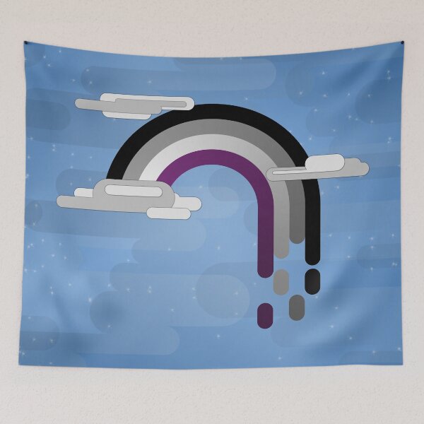 Item preview, Asexual Pride Flag Minimalist Drip Rainbow Design designed and sold by LiveLoudGraphic.