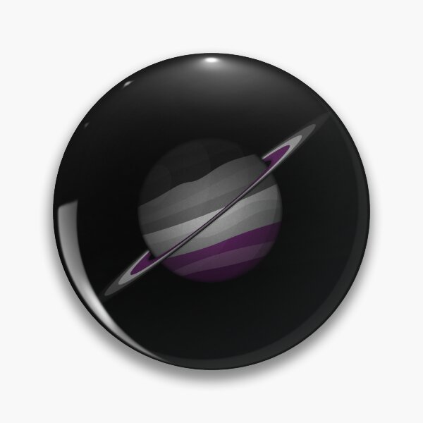 Item preview, Planet and Rings in Asexual Pride Flag Colors designed and sold by LiveLoudGraphic.