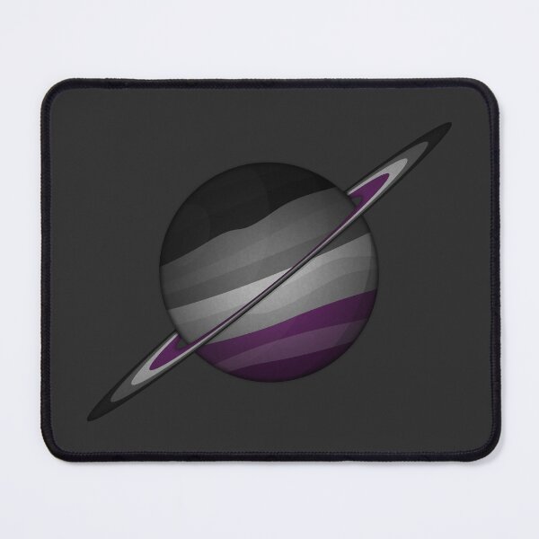 Item preview, Planet and Rings in Asexual Pride Flag Colors designed and sold by LiveLoudGraphic.