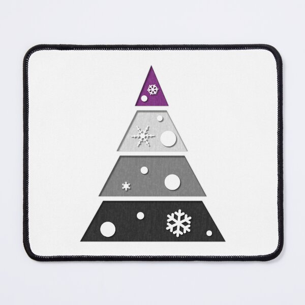 Item preview, Minimalist Christmas Tree in Asexual Pride Flag Colors designed and sold by LiveLoudGraphic.