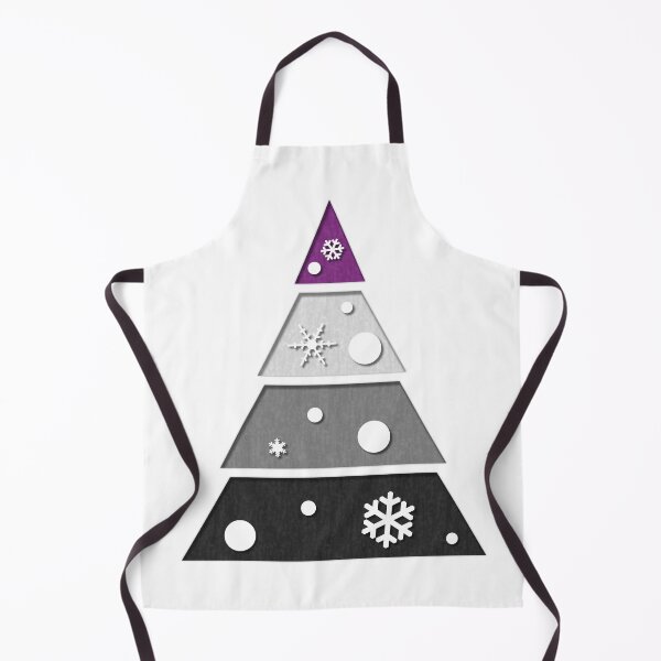 Item preview, Minimalist Christmas Tree in Asexual Pride Flag Colors designed and sold by LiveLoudGraphic.