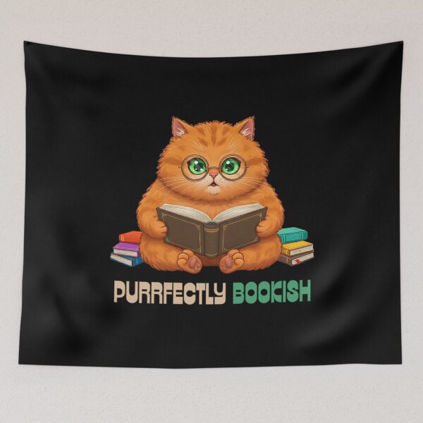 Item preview, Bookish Cat Who Loves to Read designed and sold by Meow Cat.