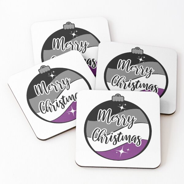 Item preview, Christmas Ornament in Asexual Pride Flag Colors designed and sold by LiveLoudGraphic.