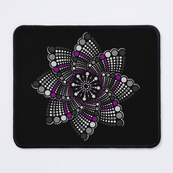 Item preview, Geometric Mandala Dot Art Asexual Pride Pattern designed and sold by LiveLoudGraphic.