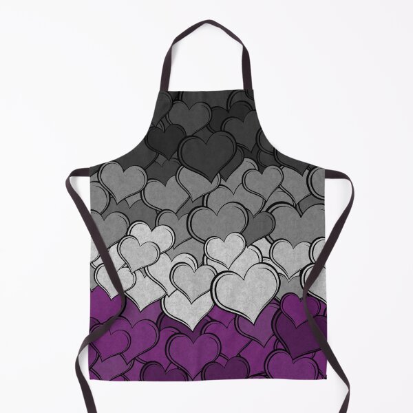 Item preview, Overlapping Hearts in Asexual Pride Flag Colors designed and sold by LiveLoudGraphic.