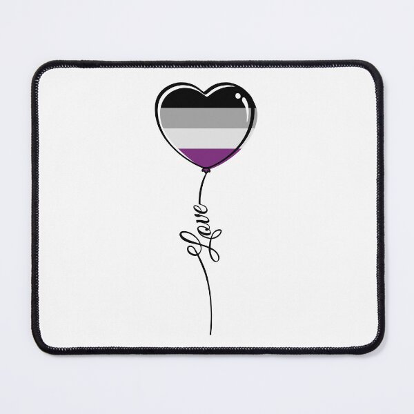 Item preview, Asexual Pride Minimalist Heart Balloon with Love String designed and sold by LiveLoudGraphic.
