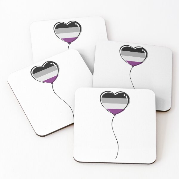 Item preview, Asexual Pride Minimalist Heart Balloon designed and sold by LiveLoudGraphic.