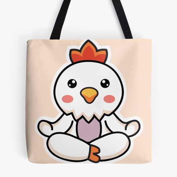 Item preview, Zen Chicken Sticker – Kawaii Meditating Hen – Cute Calm Animal Art designed and sold by CluckRibbitCo.