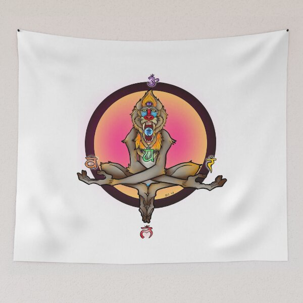 Item preview, Meditating mandril designed and sold by HoodRatSwagger.