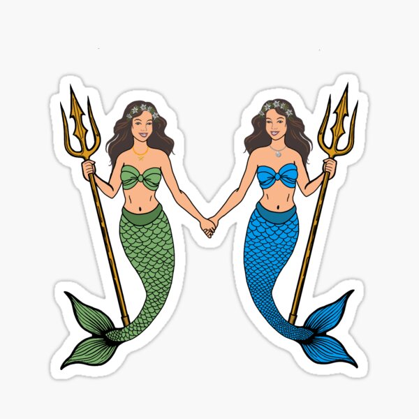 Vista previa del artículo con la obra «Sirenas gemelas», diseñado y vendido por meraschoonmaker.