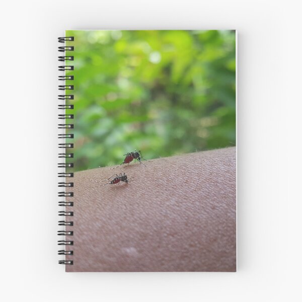 Item preview, Two Mosquitoes sucking blood on the hand until their stomachs are red. designed and sold by Yusuf-Design.